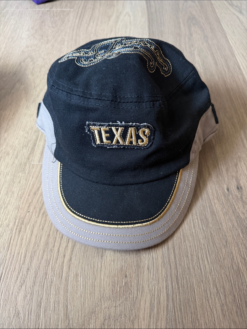 NEW! Texas Embroidered Black and Gray Cap